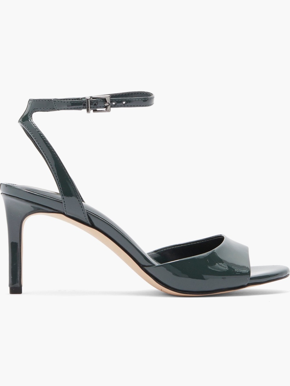 Vince Camuto Emerald Patent Open-Toe Ankle-Strap Heels sz 7.5 - Picture 2 of 12